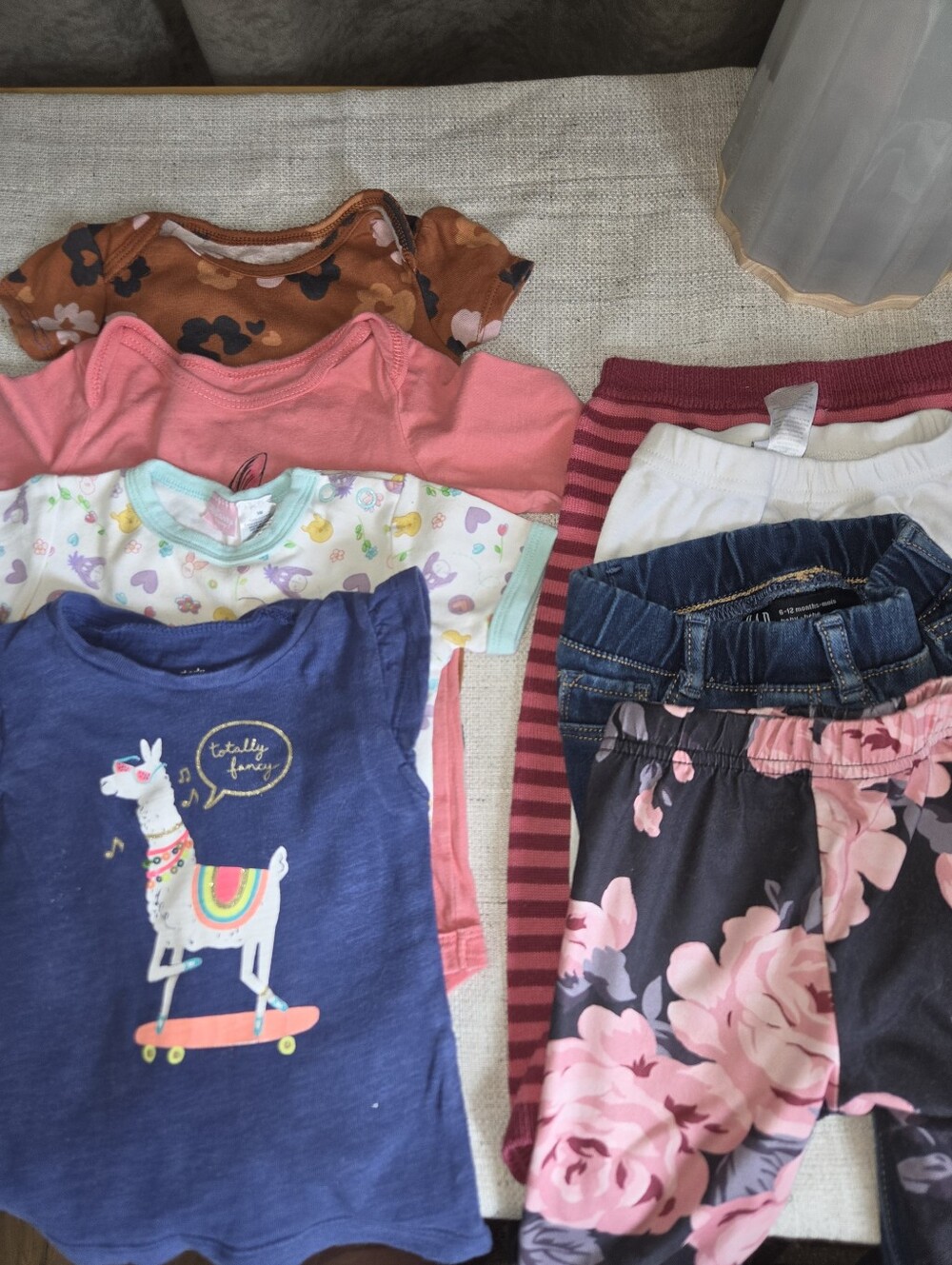 Kids Floral & Llama Pajama Set - Pink, Blue, Coral 9 To 12 Month